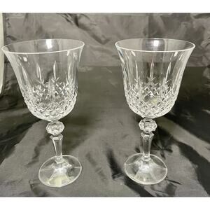 Bohemia Crystal "Marquis" Water Goblets, 7 1/2" Set of 2